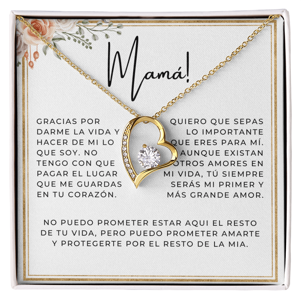 Regalo Para Madre | Gracias por darme la vida | Collar Cadena Para Siempre