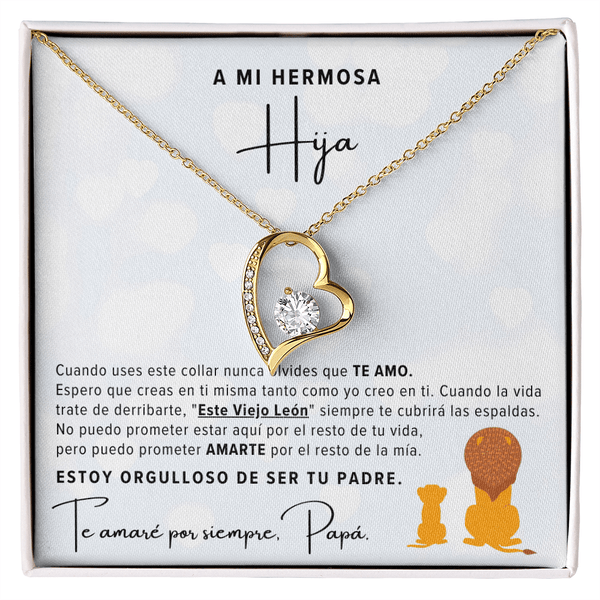 Regalo Para Hija | Eres mi tesoro | Collar de nudo de amor
