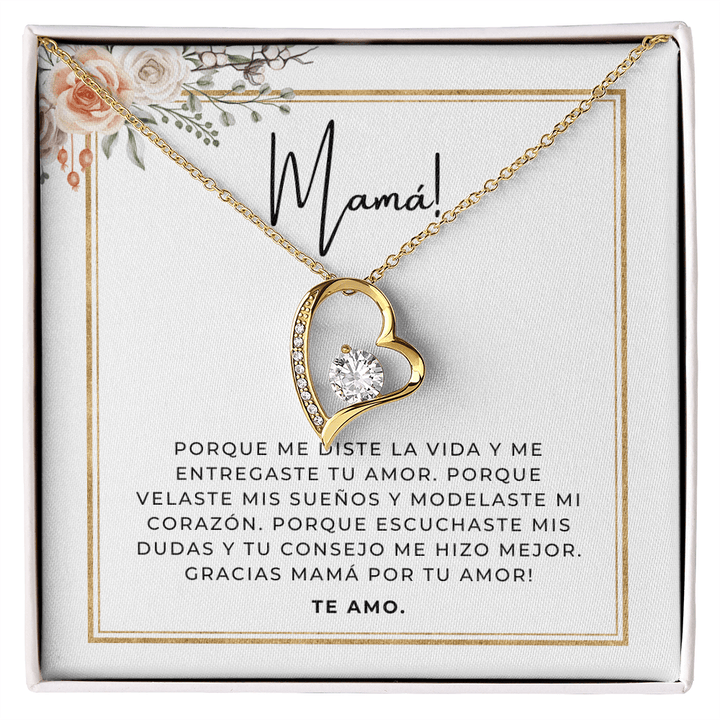Regalo Para Madre | Gracias Mamá | Collar Cadena Para Siempre