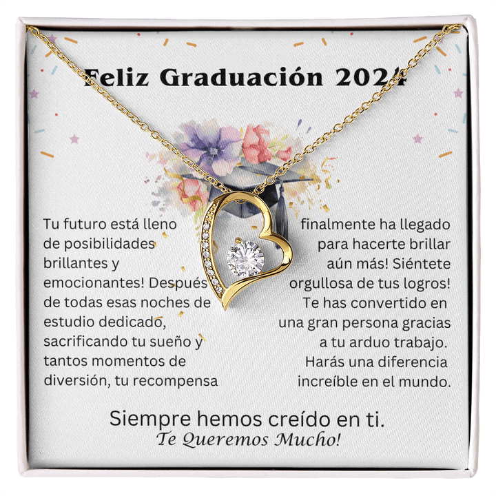 Regalo Para Hija | Graduación - Un futuro brillante te espera | Collar con Corazón