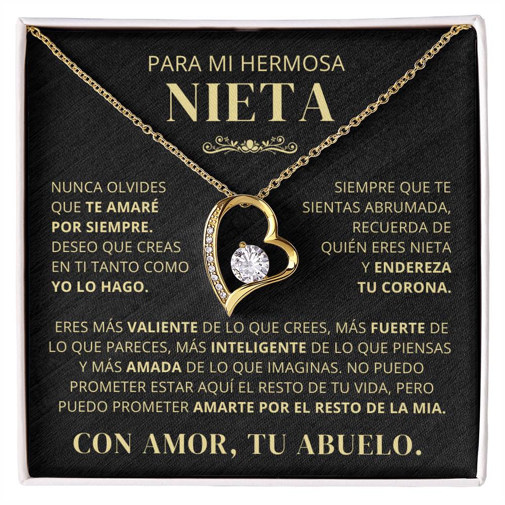 Regalo Para Nieta | Cree en ti | Collar de corazón