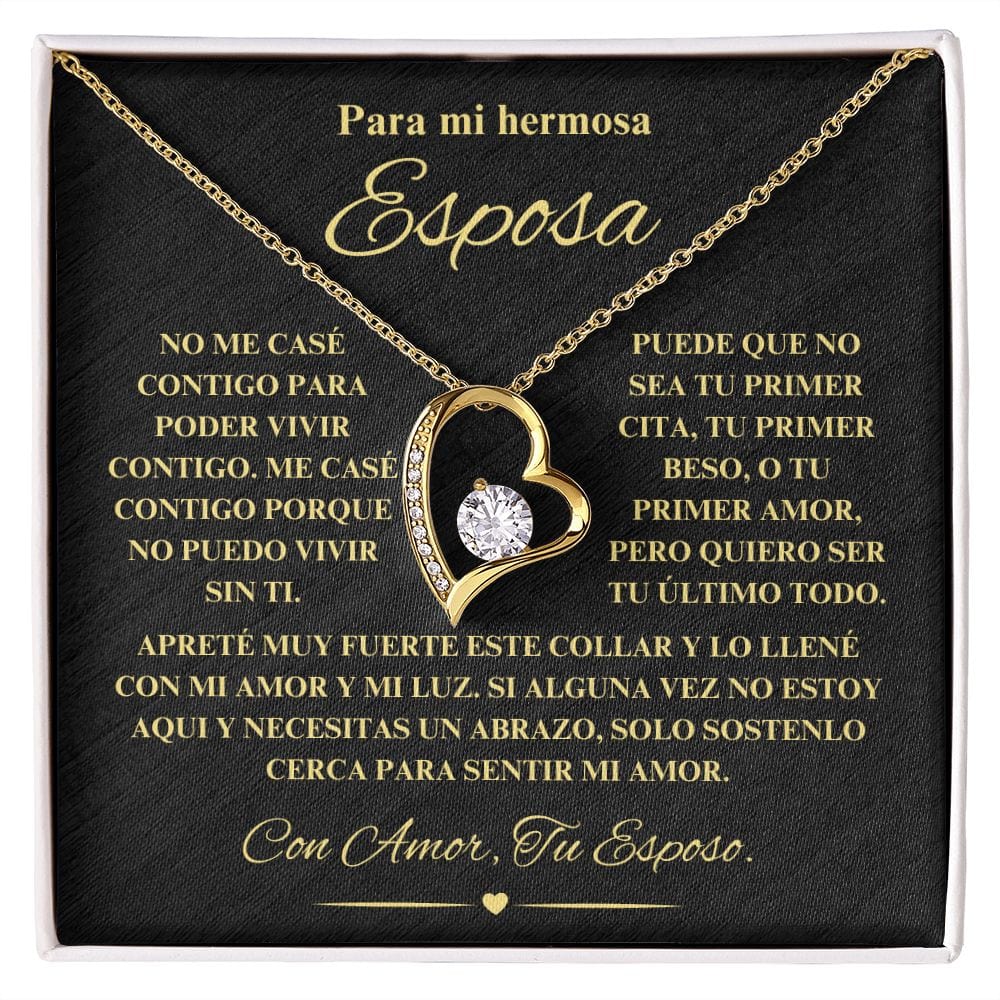 Regalo Para Esposa | Contigo | Collar Amor para siempre