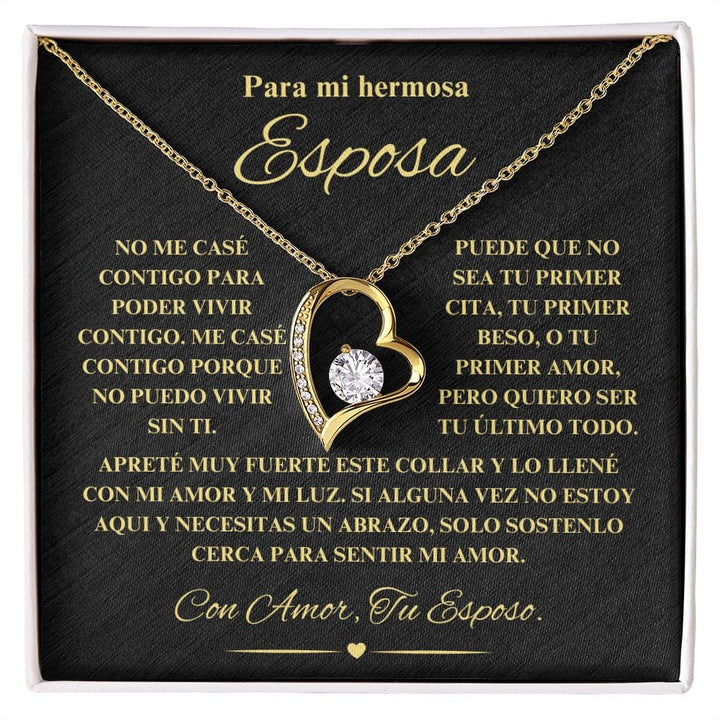 Regalo Para Esposa | Contigo | Collar Amor para siempre