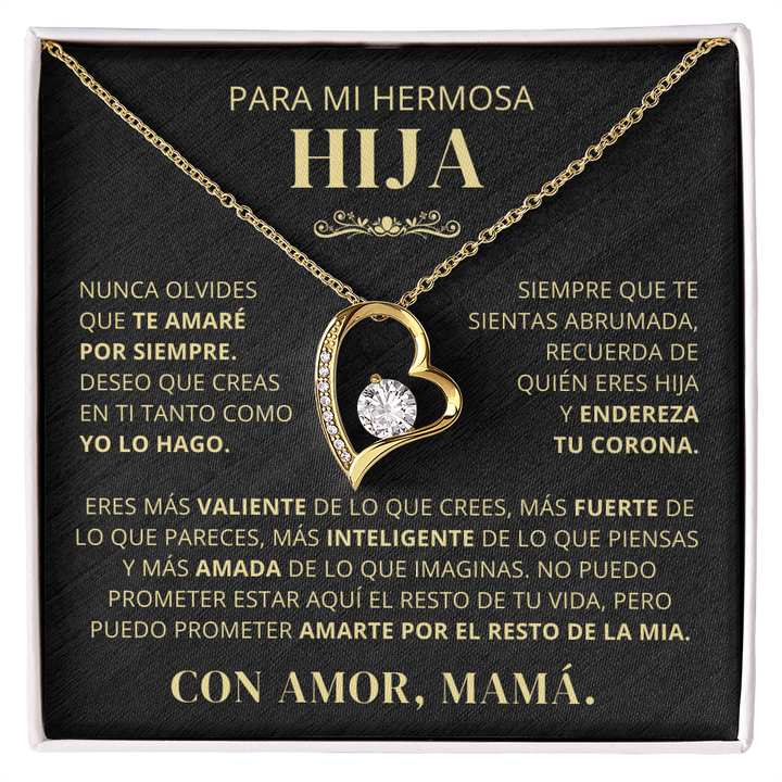 Regalo Para Hija | Eres mi orgullo | Collar de amor eterno – De Mamá