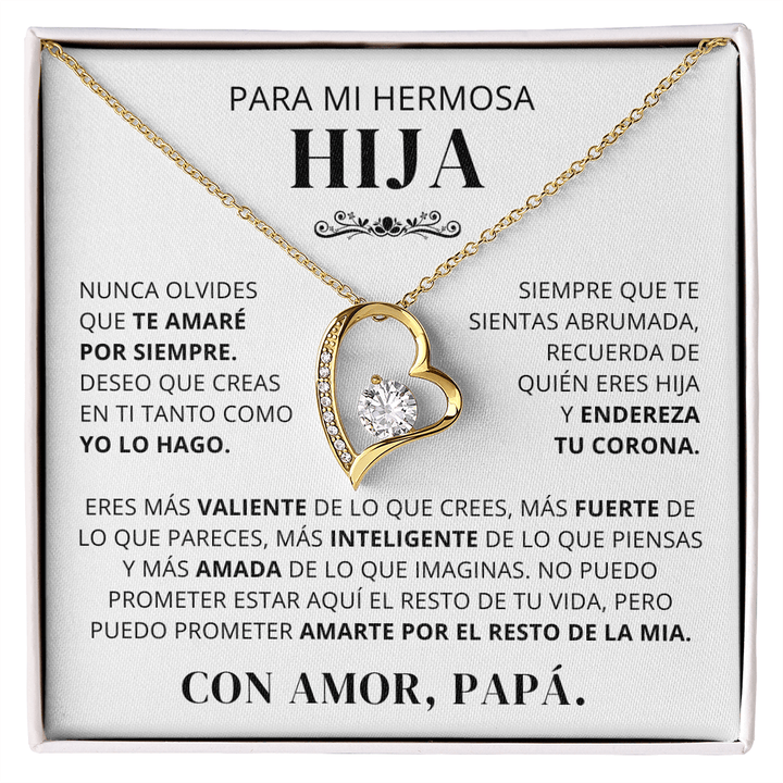 Regalo para hija | Orgullo de mi vida | Collar Amor eterno