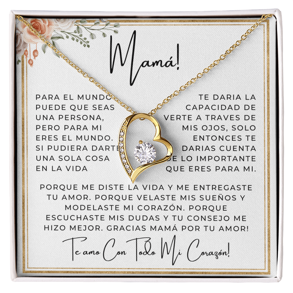 Regalo Para Madre | Mi mundo | Collar Cadena Para Siempre