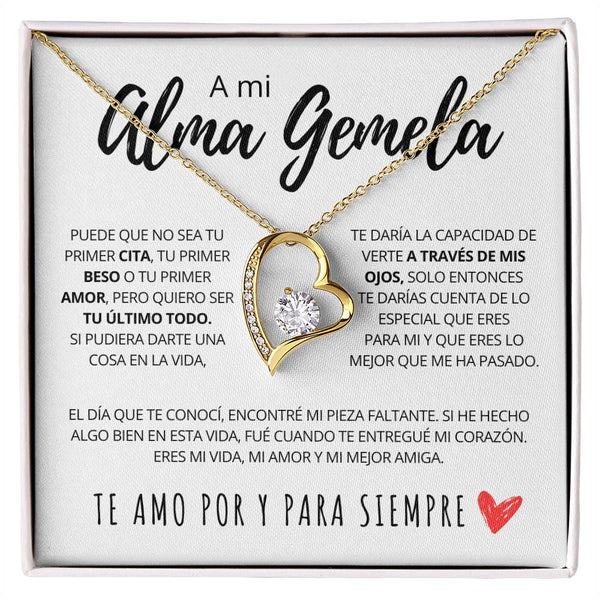 Regalo Para Novia/Esposa | A Mi Alma Gemela | Collar Amor para siempre