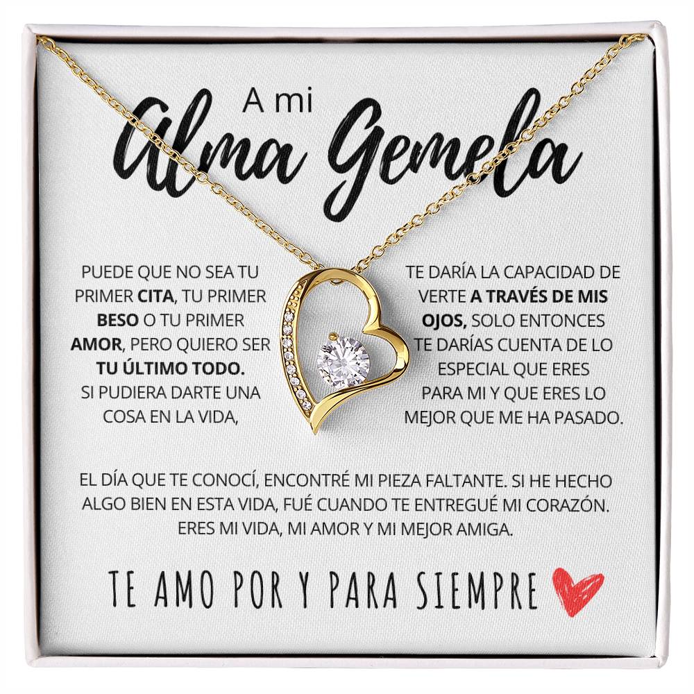 Regalo Para Novia/Esposa | A Mi Alma Gemela | Collar Amor para siempre