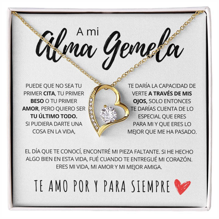 Regalo Para Novia/Esposa | A Mi Alma Gemela | Collar Amor para siempre