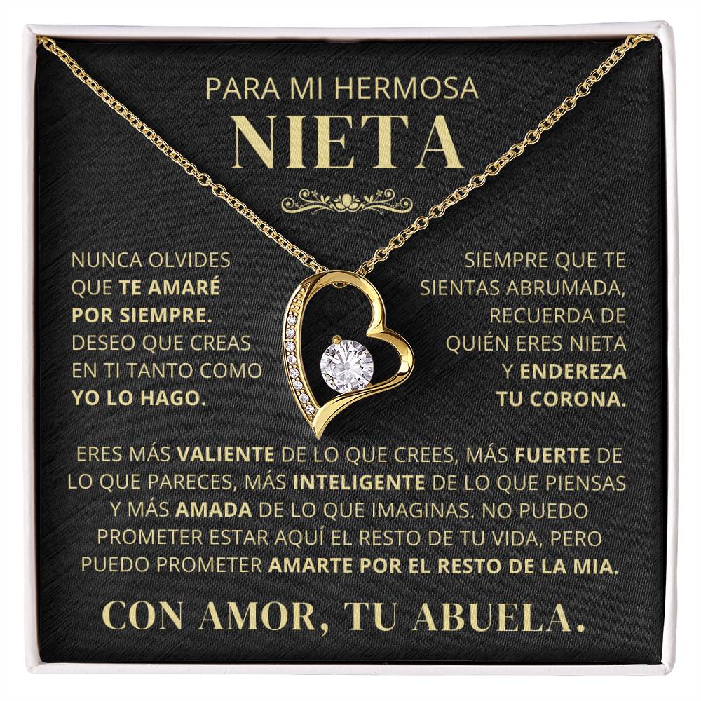 Regalo Para Nieta | Con amor, abuela | Collar de corazón
