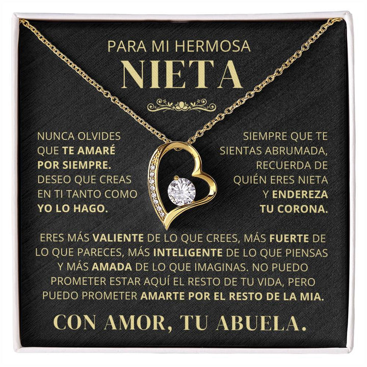 Regalo Para Nieta | Con amor, abuela | Collar de corazón