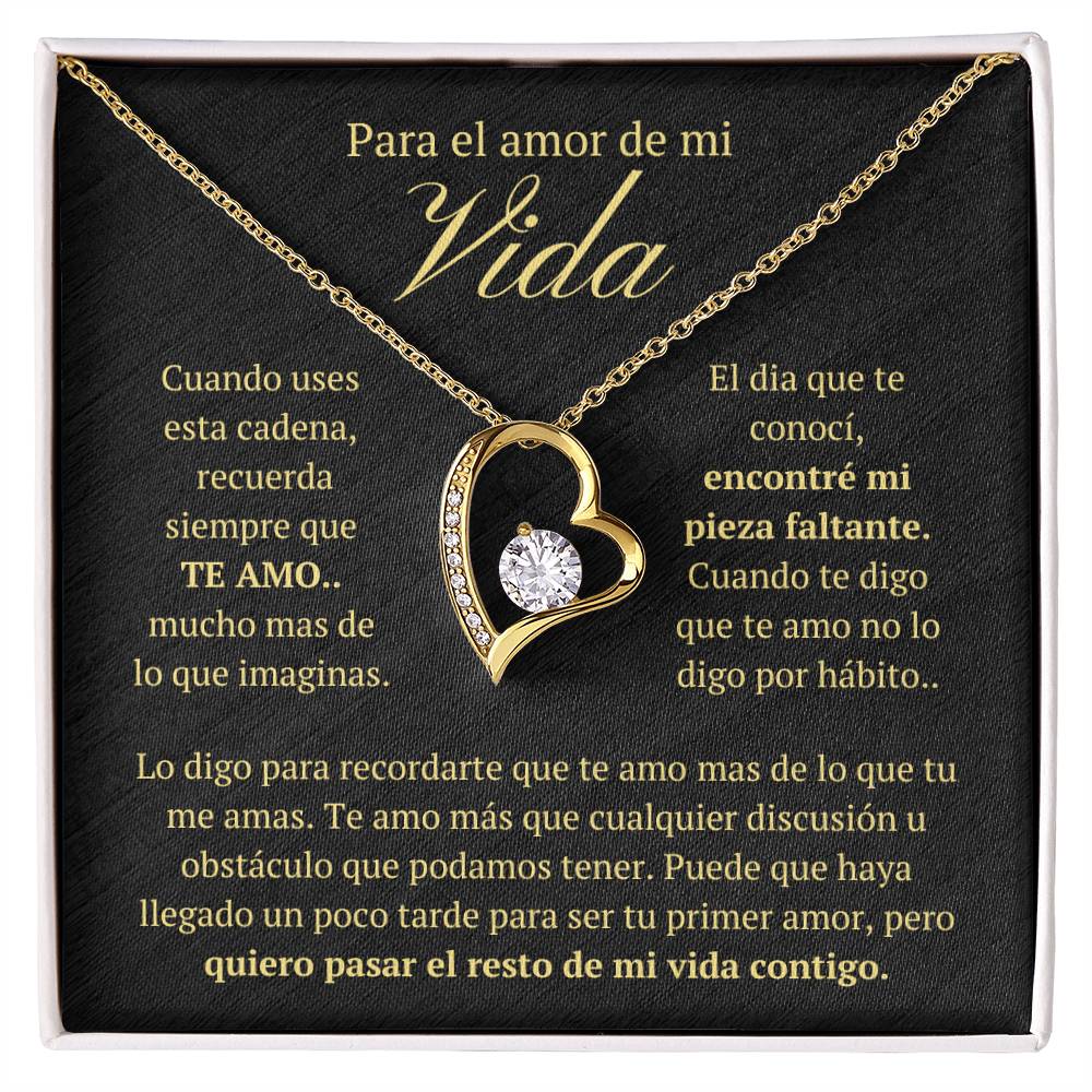 Regalo Para Novia/Esposa | Mi vida por siempre contigo | Collar Amor para siempre