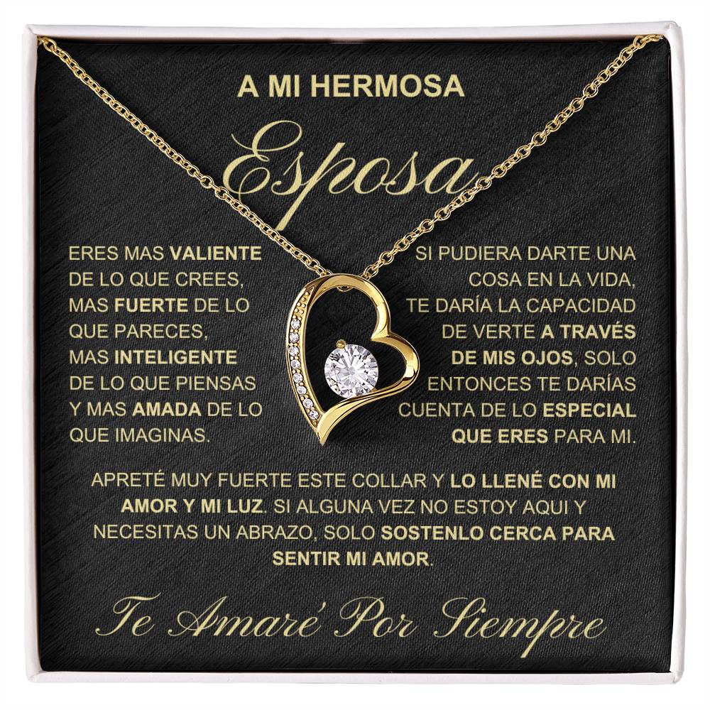 Regalo Para Novia/Esposa | Amor y mi luz | Collar Amor para siempre