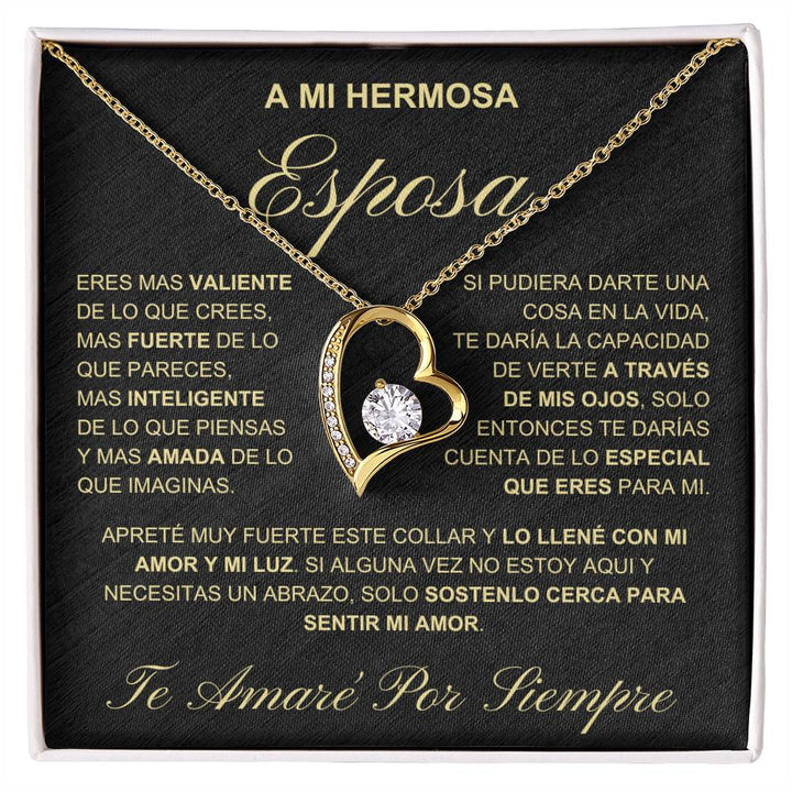 Regalo Para Novia/Esposa | Amor y mi luz | Collar Amor para siempre