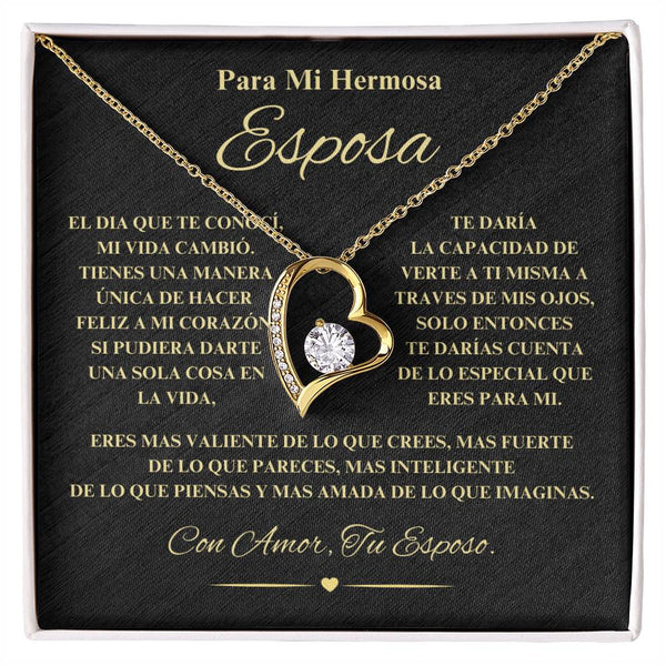 Regalo Para Novia/Esposa | Mi Hermosa | Collar Amor para siempre