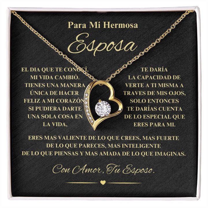 Regalo Para Novia/Esposa | Mi Hermosa | Collar Amor para siempre