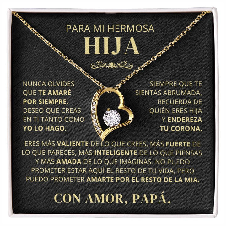 Regalo para hija | Todo lo que tengo | Collar Amor eterno
