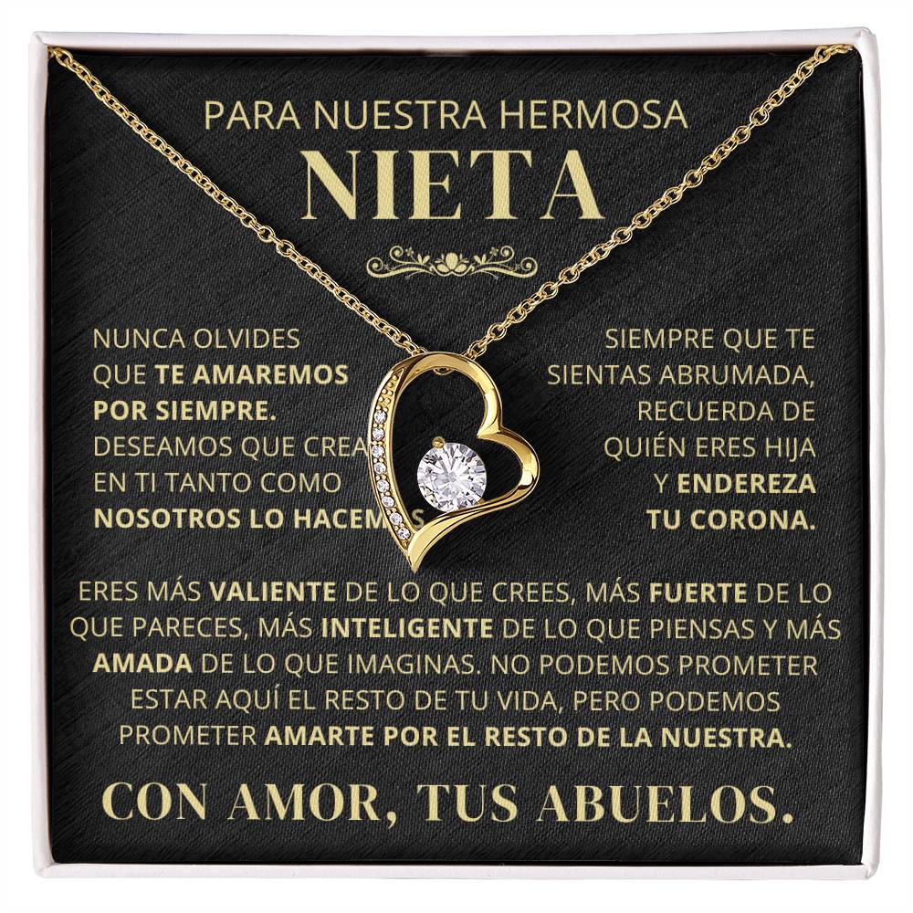 Regalo Para Nieta | Te amaremos por siempre | Collar de corazón