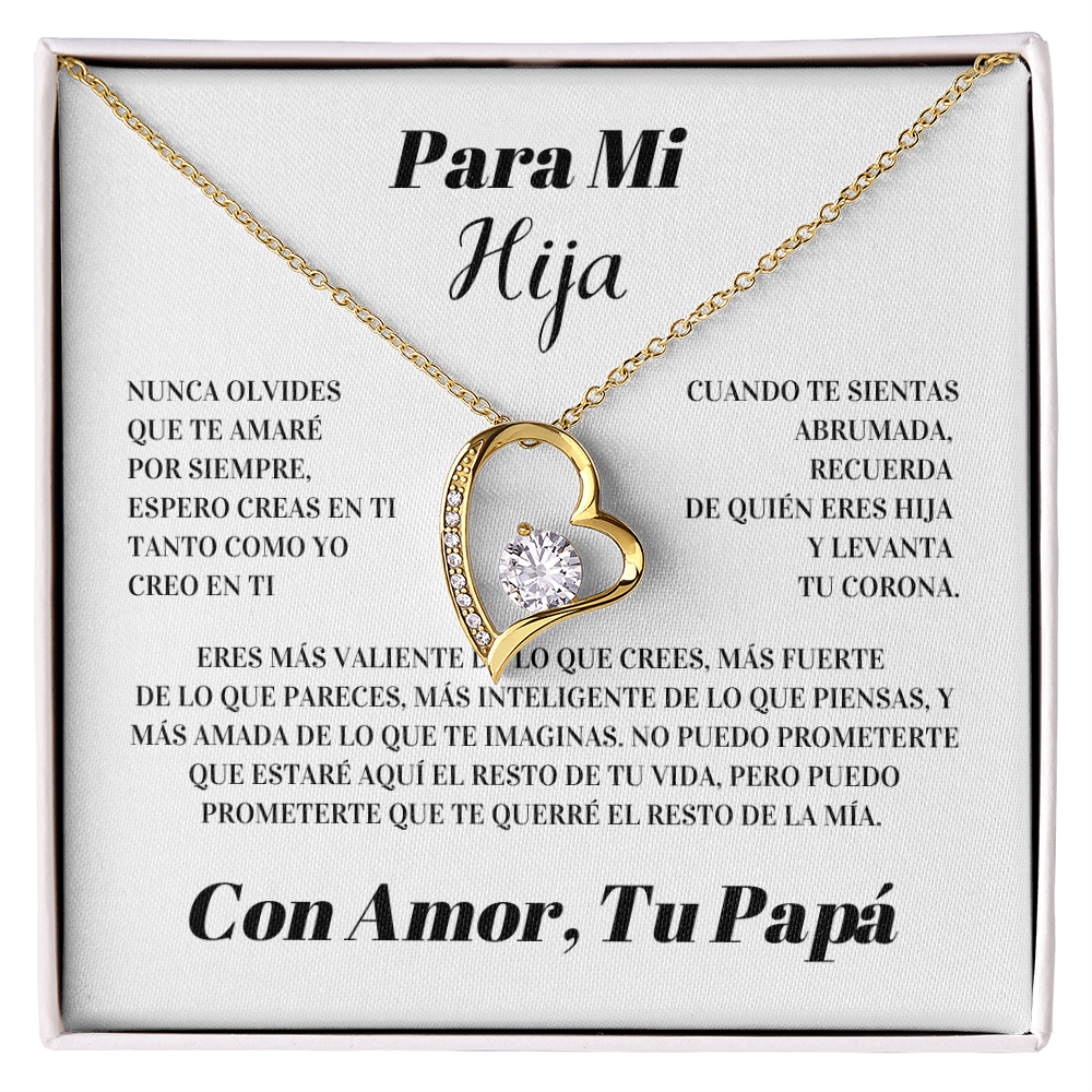 Regalo para hija | Siempre en mi corazón | Collar Amor eterno