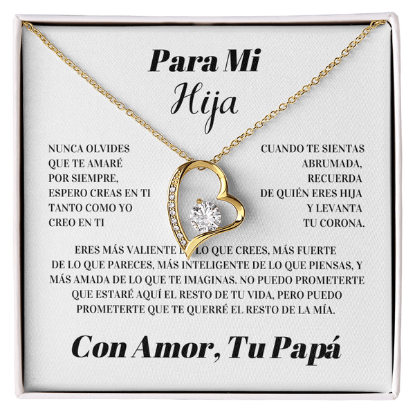 Regalo para hija | Siempre en mi corazón | Collar Amor eterno