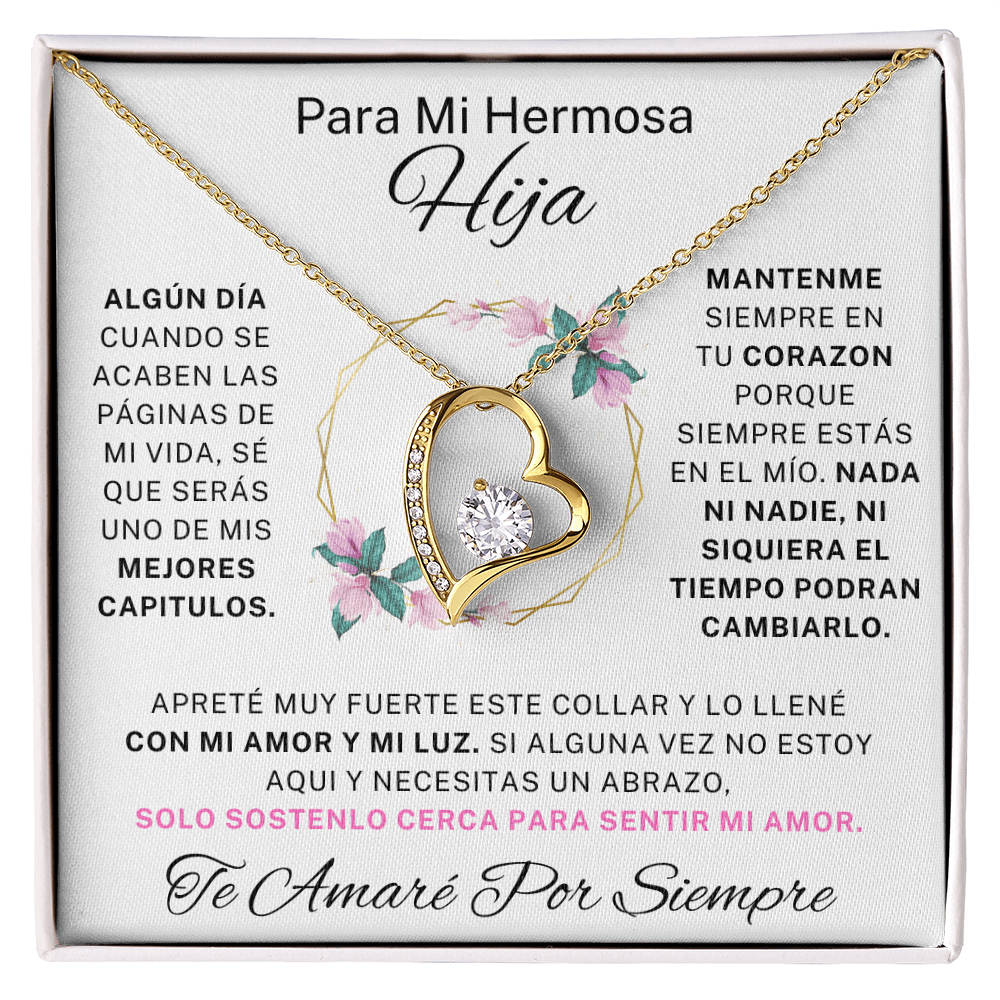 Regalo para hija | Mi hermosa | Collar de amor eterno