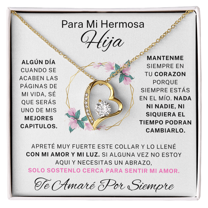 Regalo para hija | Mi hermosa | Collar de amor eterno