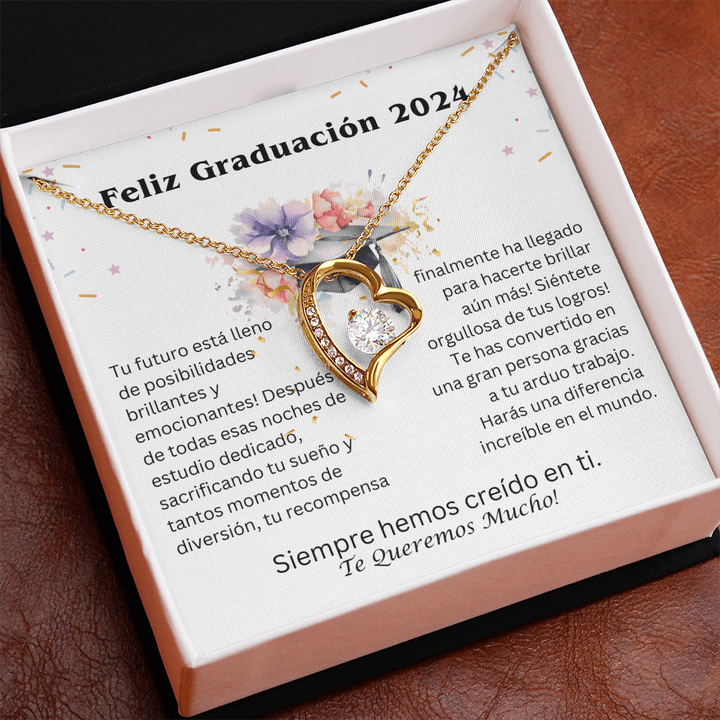 Regalo Para Hija | Graduación - Un futuro brillante te espera | Collar con Corazón