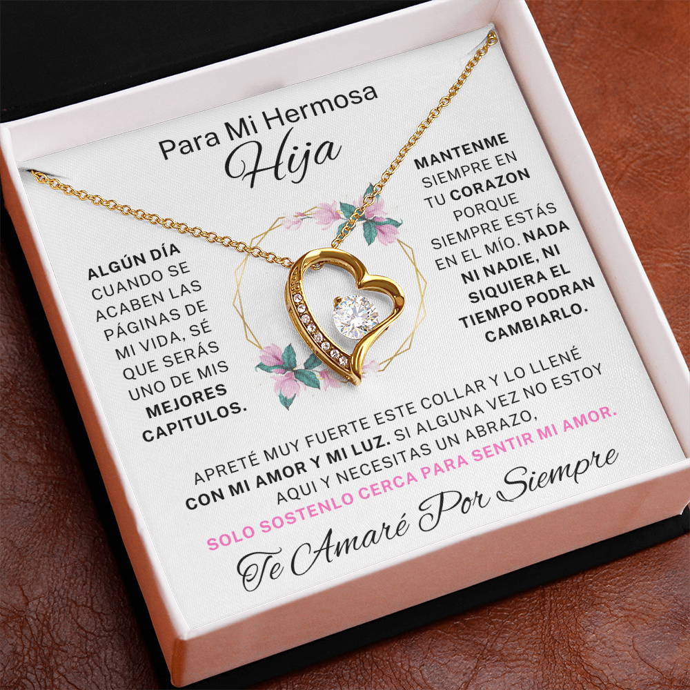 Regalo para hija | Mi hermosa | Collar de amor eterno