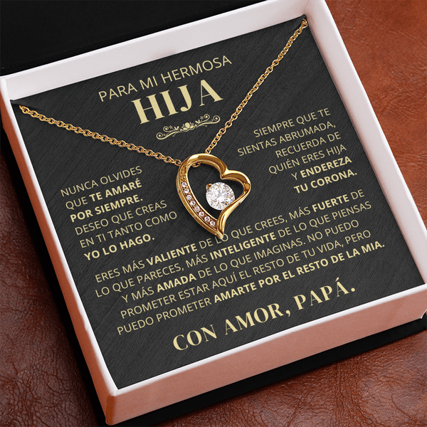 Regalo para hija | Te amo más que a nada | Collar Amor eterno