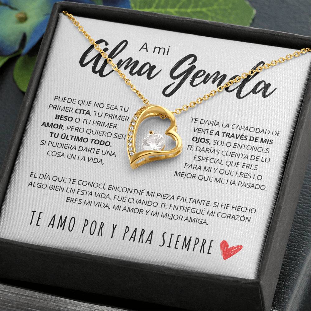 Regalo Para Novia/Esposa | A Mi Alma Gemela | Collar Amor para siempre