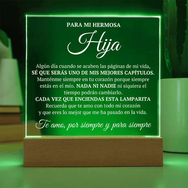 Regalo para hija | Mi amor por ti no tiene fin | Placa de acrílico