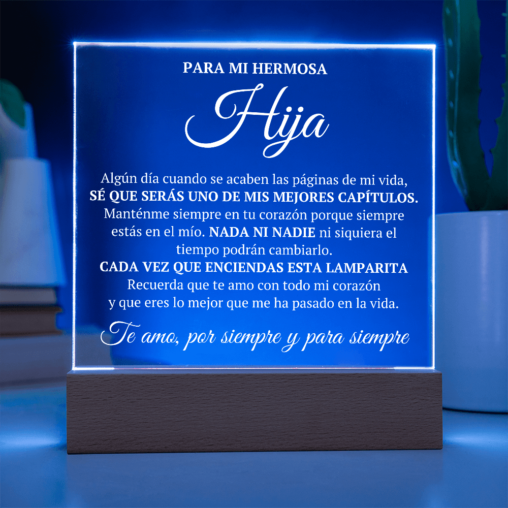 Regalo para hija | Mi amor por ti no tiene fin | Placa de acrílico