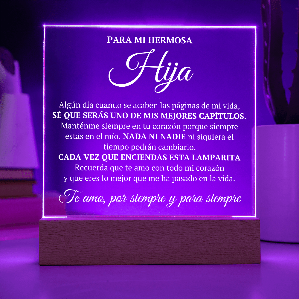 Regalo para hija | Mi amor por ti no tiene fin | Placa de acrílico