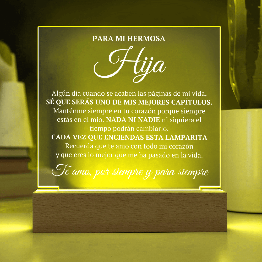 Regalo para hija | Mi amor por ti no tiene fin | Placa de acrílico