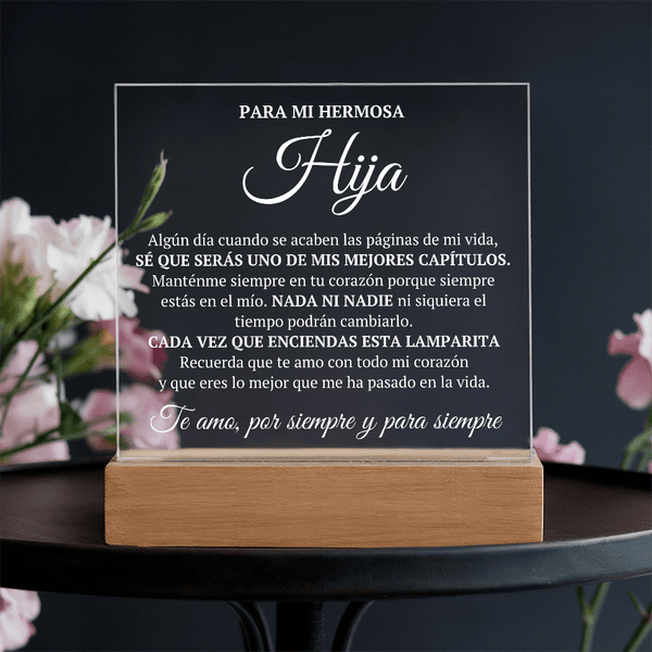 Regalo para hija | Mi amor por ti no tiene fin | Placa de acrílico