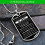 Regalo para Hijo (De Mamá)| Yo Creo En Te | Placa Militar Personalizada