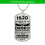 Regalo para Hijo | Eres Mi Fuerza | Placa Militar