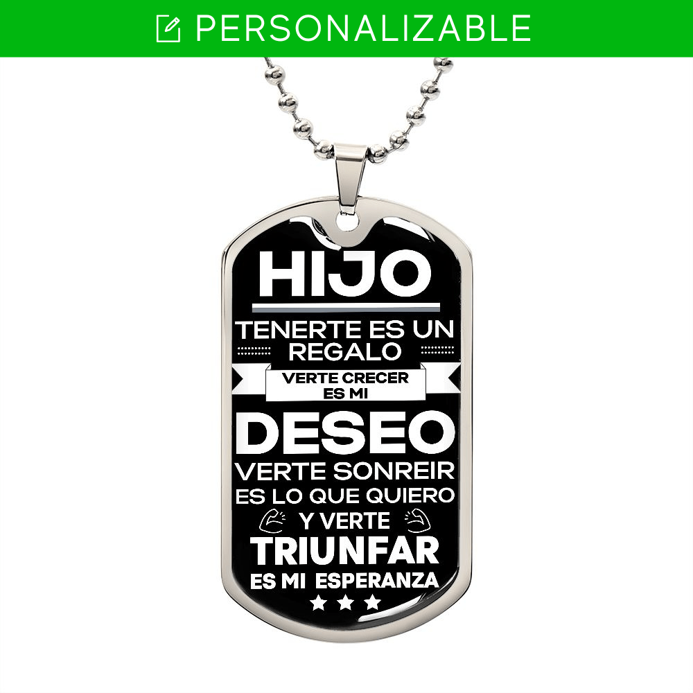 Regalo para Hijo | Seguro | Placa Militar Personalizada