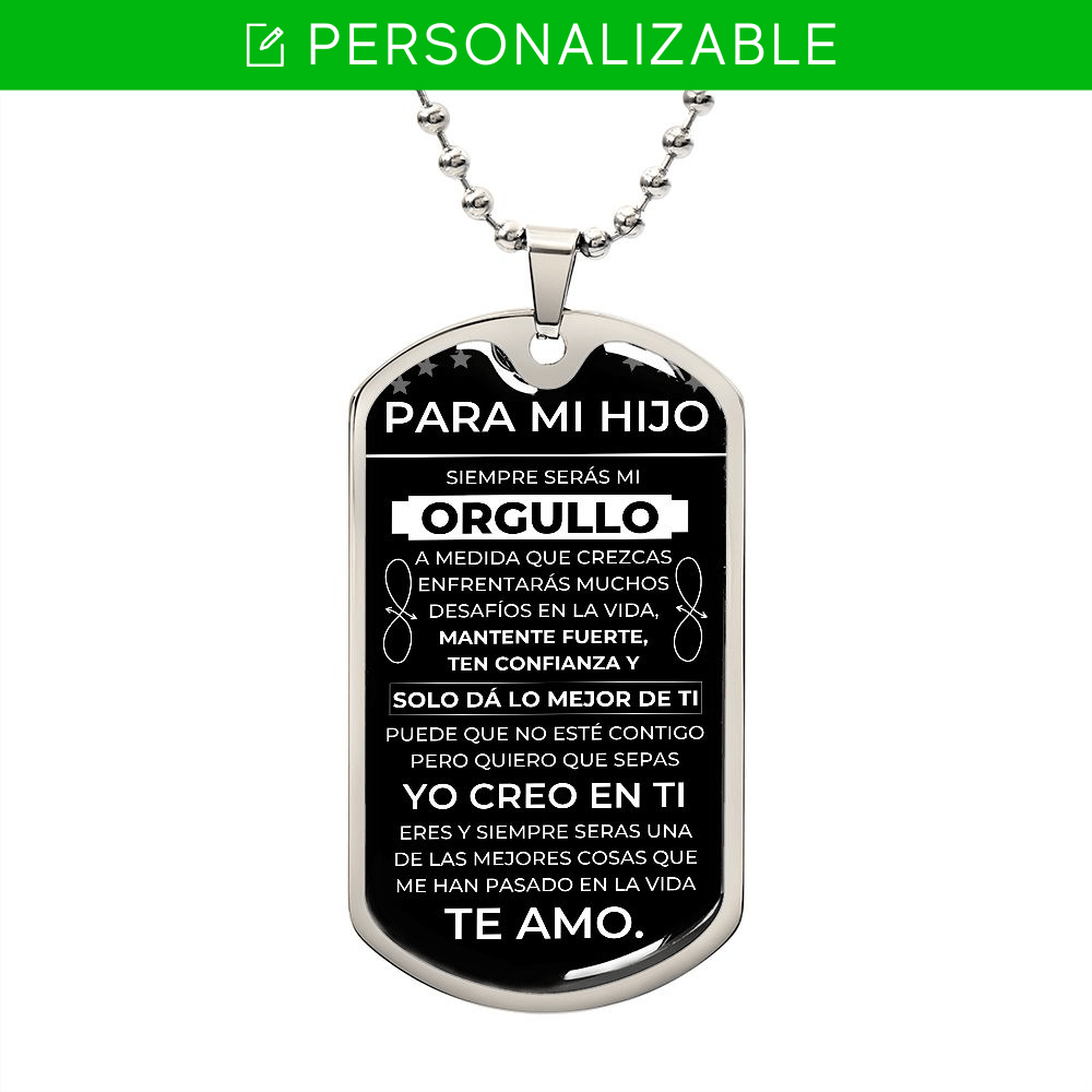 Regalo para Hijo | Fuerte | Placa Militar Personalizada