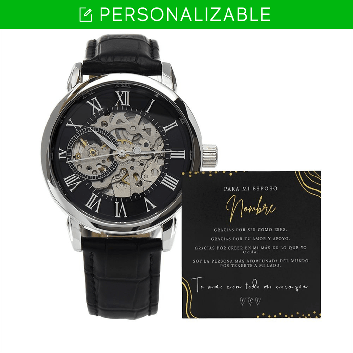 Regalo Para Esposo (Personalizado) | Tu Compañero Eterno | Reloj Calado
