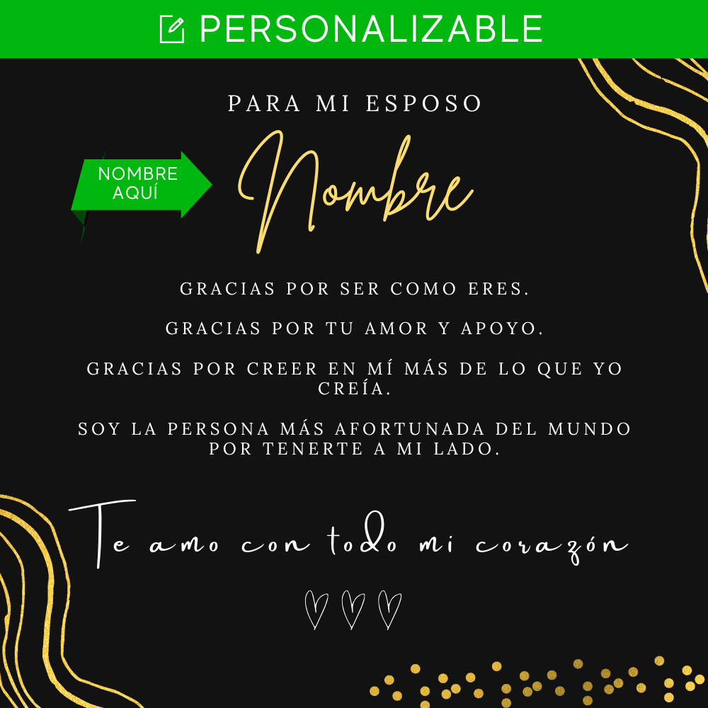 Regalo Para Esposo (Personalizado) | Tu Compañero Eterno | Reloj Calado