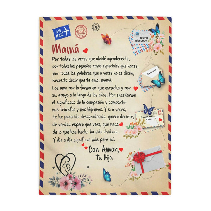 Regalo Para Madre | Te amo mamá | Manta de Tarjeta Postal
