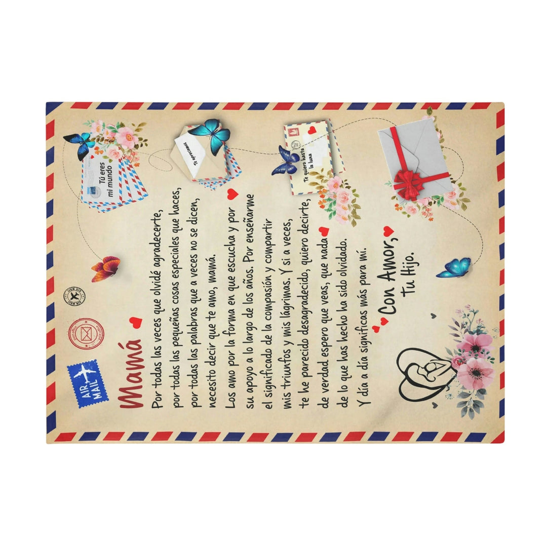 Regalo Para Madre | Te amo mamá | Manta de Tarjeta Postal
