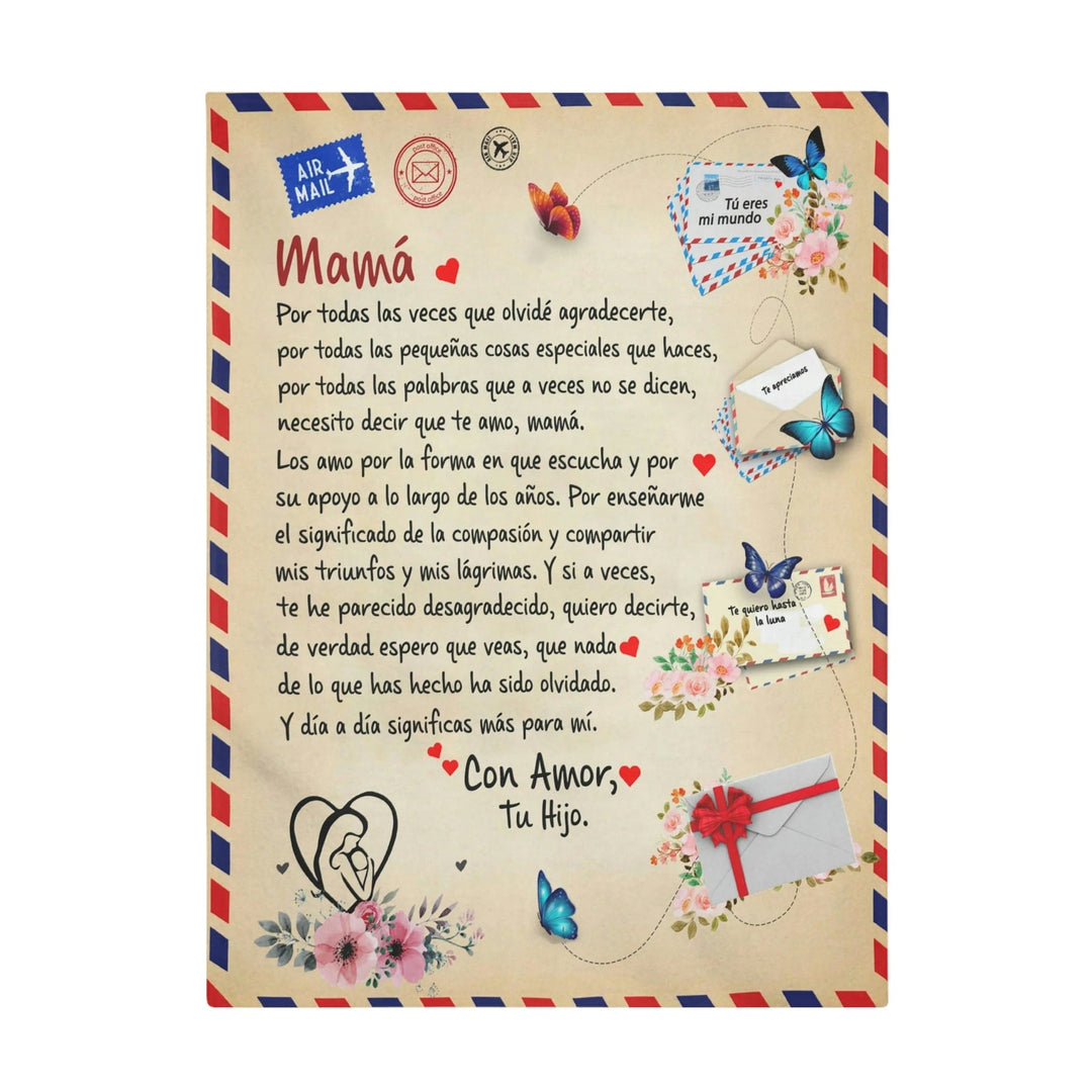 Regalo Para Madre | Te amo mamá | Manta de Tarjeta Postal