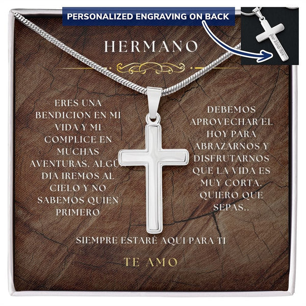 Para Hermano - Collar Cruz Artesanal - 208ACN