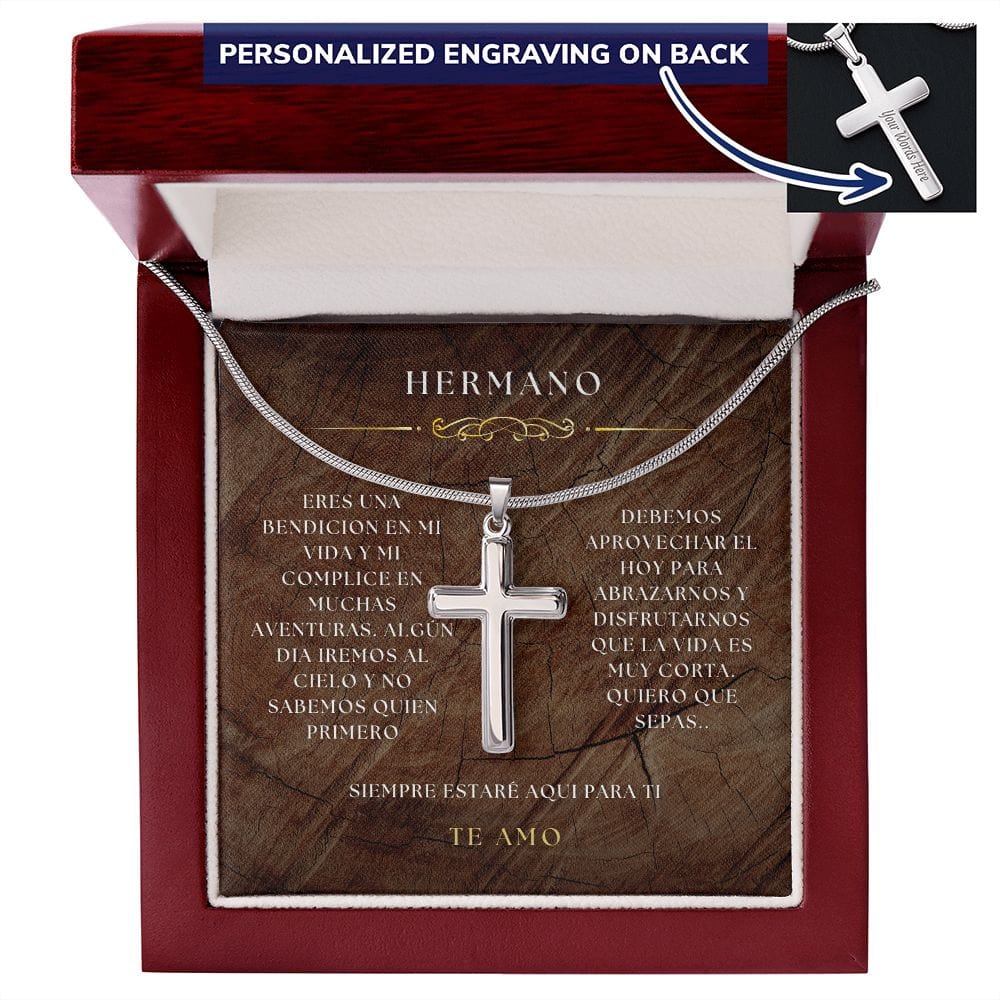 Para Hermano - Collar Cruz Artesanal - 208ACN