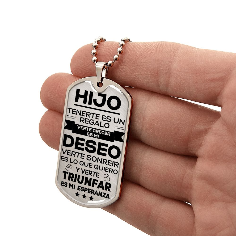 Regalo para Hijo | Eres Mi Fuerza | Placa Militar