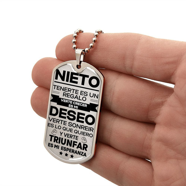 Regalo Para  Nieto| Verte Crecer | Placa Militar - Grabado Opcional