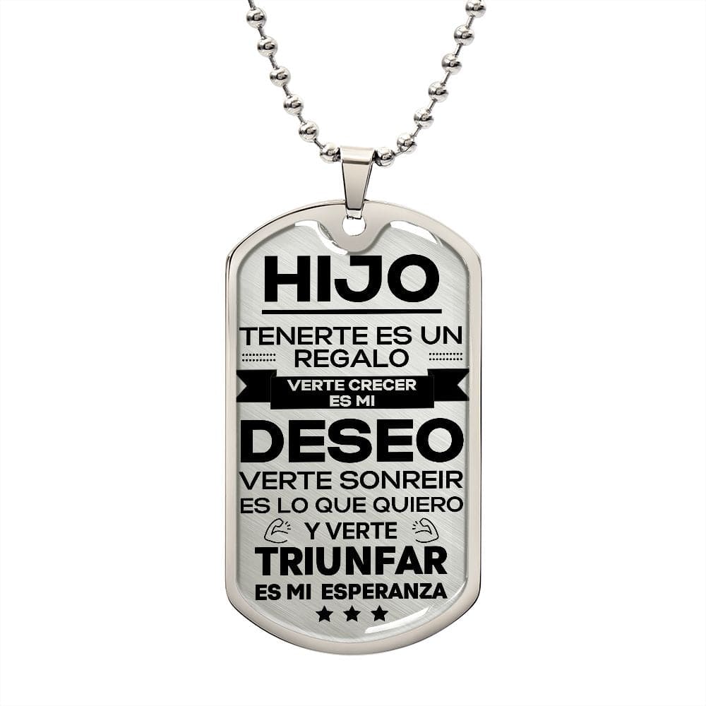 Regalo para Hijo | Eres Mi Fuerza | Placa Militar