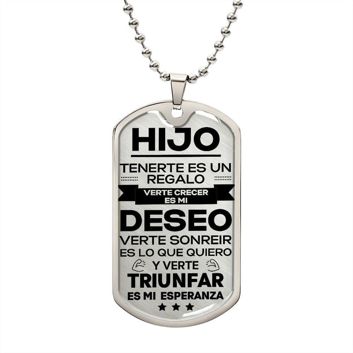 Regalo para Hijo | Eres Mi Fuerza | Placa Militar